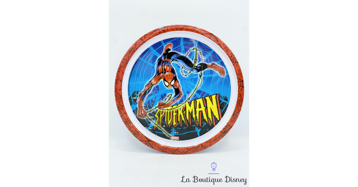 Assiette Plate Enfant Marvel Spiderman – Plastique Résistant Aux Chutes, Réutilisable, Diamètre 21,5 Cm, Sous Licence Officielle