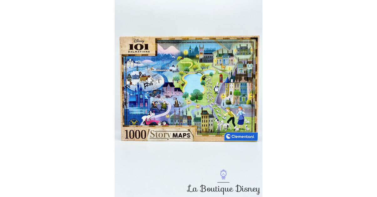Puzzle 1000 Pièces Story Maps 101 Dalmatians Disney Clementoni N°39665 ...