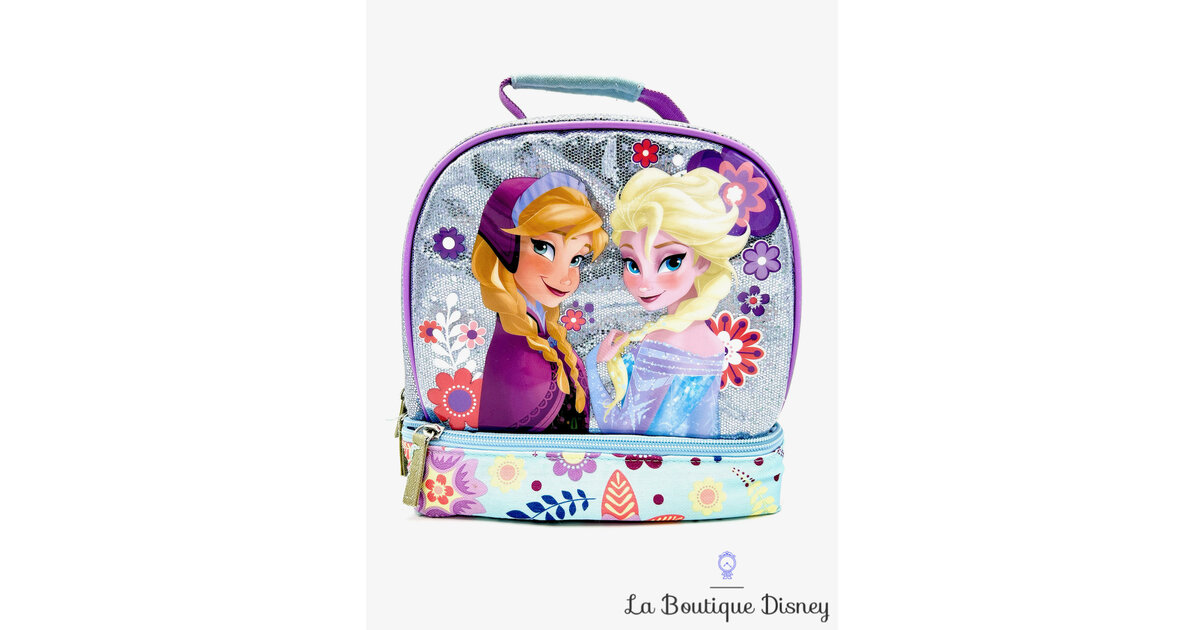 Sac Goûter Isotherme La Reine Des Neiges – Bleu – Elsa & Anna – Petit Sac à Dos Enfant Avec Bandoulière Réglable – Cerdá Officiel Disney