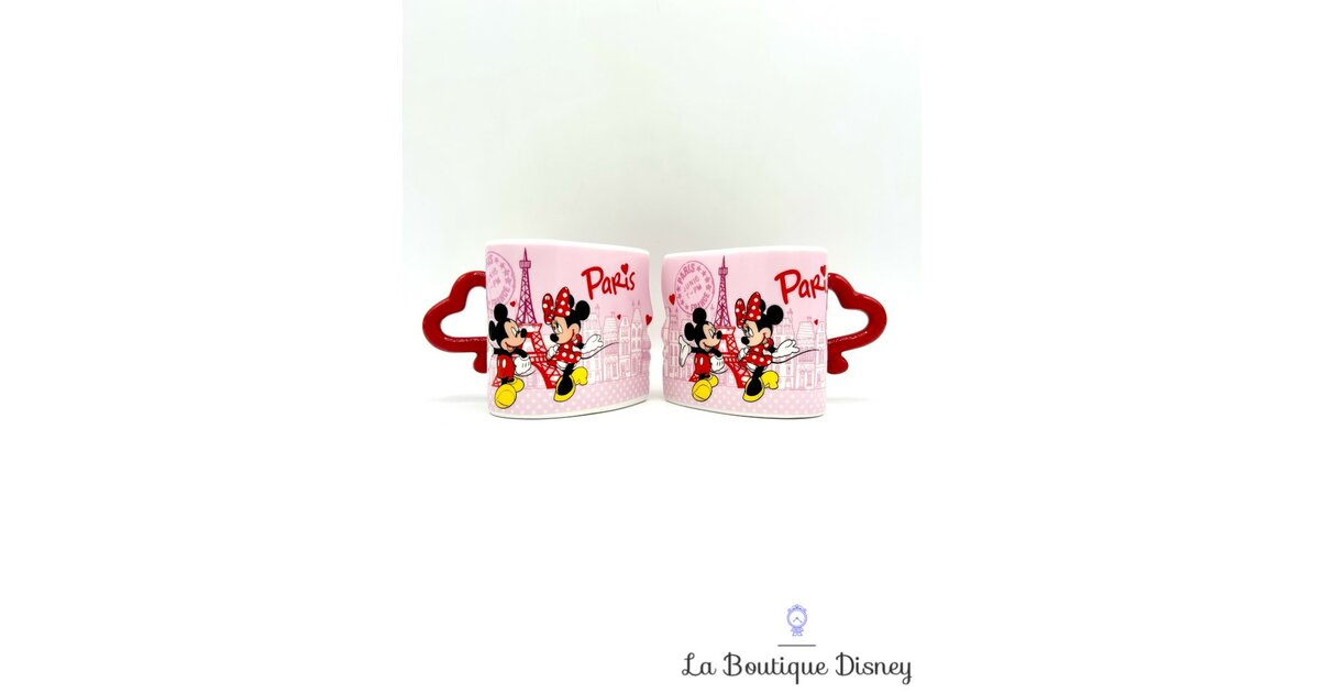 KIUB Set De 2 Mini Tasses Paris Tour Eiffel - Porcelaine Fine 7,5cm - Motif Paris En Fête