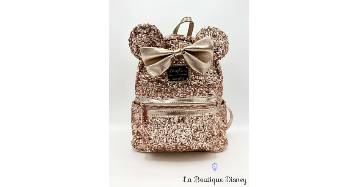 Loungefly Backpack Rose Gold Sequin Backpack Disney Rose Gold Sac