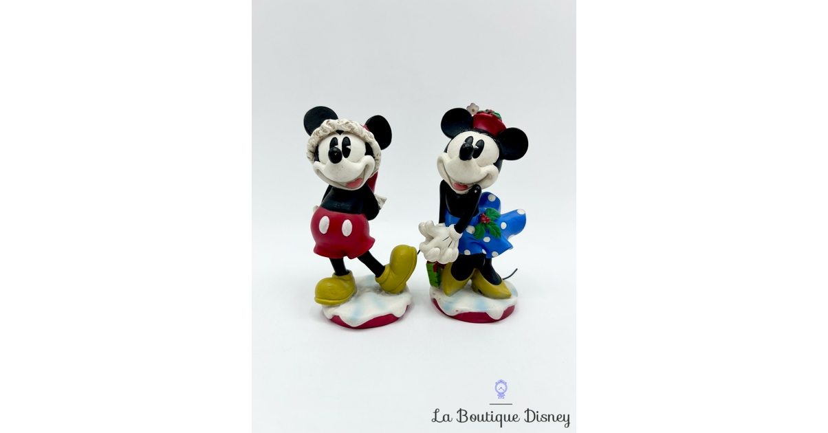 Figurine Disney Mickey Et Minnie Noël - Résine - Collection Adulte - Neuve
