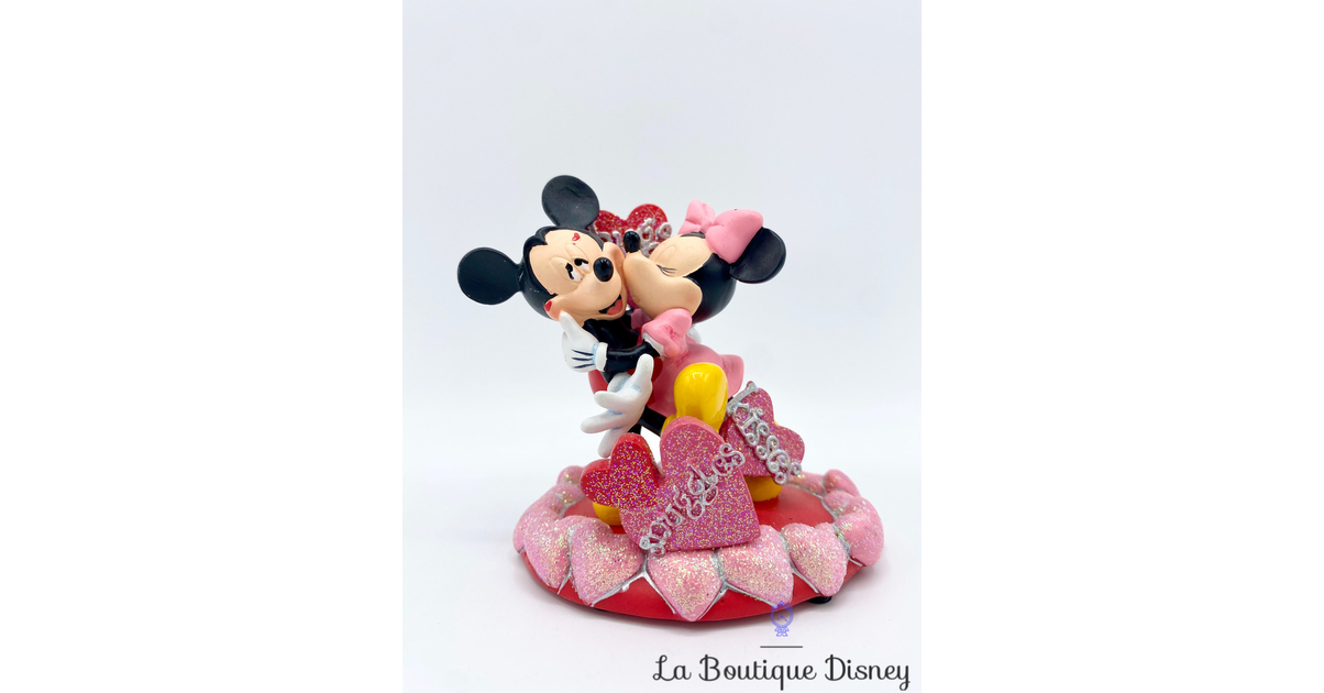 Officiel Disney Traditions Mickey et Minnie Mouse Kissing Booth Figurine - Maison