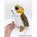 Peluche-Porg-Star-Wars-Disneyland Paris Disney-oiseau blanc-marron-25-cm