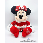 Peluche-minnie-mouse-noel-disney-store-2010-occasion-rouge-blanc