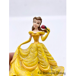 Figurine résine Belle La belle et la bête Disneyland Paris Disney princesse  paillettes robe jaune 12 cm