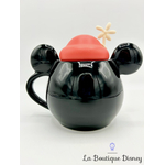 Tasse Minnie Mouse Disney Parks 2018 mug Disneyland relief 3D noir visage oreilles chapeau rouge