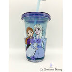 gobelet-paille-anna-elsa-olaf-la-reine-des-neiges-2-disney-store-2019-verre-plastique-paillettes-0