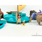 Ensemble de jeu Bateau à Projections dimages Vaiana Disney Store 2016 projecteur figurines