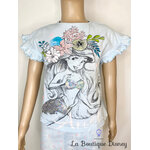 tee-shirt-ariel-la-petite-sirene-disney-fleurs-bleu-dessin-1