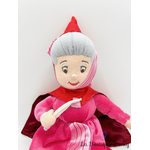 peluche-flora-fée-rouge-rose-la-belle-au-bois-dormant-disney-store-écusson-1