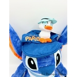 Peluche Stitch Canard Marin Disneyland Paris 2024 Disney tee shirt rayures 36 cm