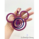 ornement-noel-tete-mickey-violet-paillettes-disneyland-disney-suspension-sapin-boule-métal-1