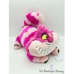 peluche-chat-cheshire-disney-store-écusson-alice-au-pays-des-merveilles-chat-rose-rayures-0