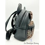 Sac à dos Loungefly Minnie Mouse Bell of the Ball Bronze Disney Parks 2019 sequins noir