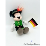 Peluche Mickey Mouse Epcot Oktoberfest Germany Allemagne Disney Parks 2012 drapeau 28 cm