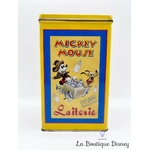 Boite-métal-Mickey-Minnie-Laiterie-Confitures-Disneyland-Paris-Disney-jaune-rétro-vintage (2)