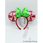 Serre tête-Oreilles-Minnie-Mouse-Noël-Disneyland-Ears-Disney-bonbon-candy-rouge-vert (4)