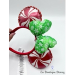 Serre tête-Oreilles-Minnie-Mouse-Noël-Disneyland-Ears-Disney-bonbon-candy-rouge-vert (1)