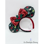 Serre-tête-Oreilles-Minnie-Mouse-Noël-Disneyland-Ears-Disney-sequins-rouge-vert (4)