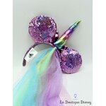 Serre-tête-Oreilles-Minnie-Mouse-Licorne-Disney-Parks-2022-ears-Disneyland-sequins-violet (3)