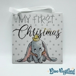 Plaque-bois-Dumbo-My-First-Christmas-Disney-Primark-éléphant-gris-cadre-décoration (1)