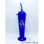 gourde-plastique-disneyland-25-eme-anniversaire-mickey-dingo-minnie-verre-plastique-paille-bleu-0