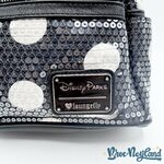 Sac-à-dos-Loungefly-Minnie-Mouse-Polka -Dots-sequins-Disney-Parks-Disneyland-noeud-rouge-noir (2)