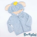 Veste-polaire-Dumbo-Disneyland-Paris-Disney-taille-6-mois-éléphant-gris-capuche (4)