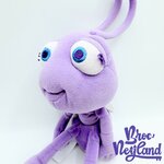 Peluche-Couette-1001-Pattes-Disney-Store-insecte-fourmi-violet-28-cm (1)