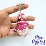 Porte-clés-Chat-Cheshire-Alice-au-pays-des-merveilles-Disneyland-Paris-Disney-figurine-plastique-rose (2)
