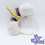 Serre-tête-Oreilles-Minnie-Mouse-Licorne-Sequins-Disney-claires-ears-fleurs-violet (3)