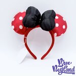 Serre-tête-Oreilles-Minnie-Mouse-disneyland-Paris-Disney-Ears-rouge-pois-classique-noeud-noir (1)