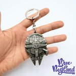 Porte-clés-Millennium-Falcon-Star-Wars-Disneyland-Paris-Disney-métal-vaisseau-gris (3)