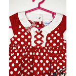 robe-minnie-mouse-disneyland-paris-disney-taille-12-mois-coton-rouge-blanc-pois-0