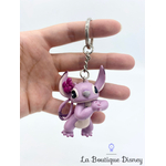 Disney-Porte-clés Stitch Toys pour femme, porte-clés Anime Figure,  pendentif Stitch, doux ange rose