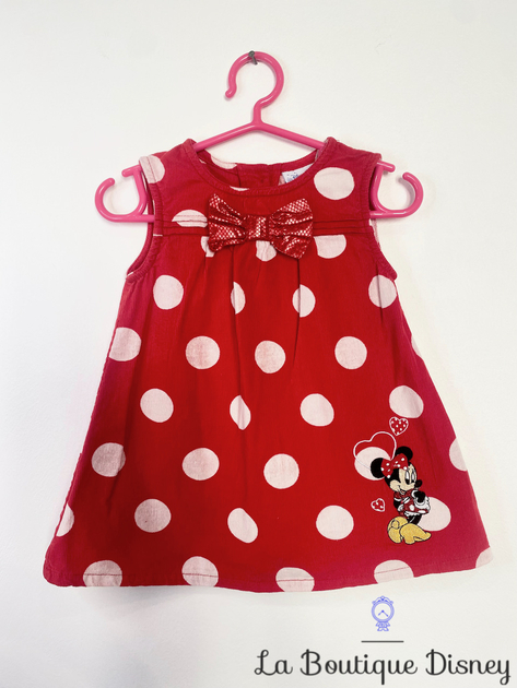 Minnie Mouse robe rouge blanc dot filles princesse robe taille 98-104 (110)  + bandeau