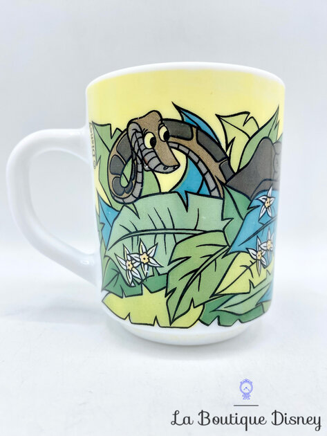 Mug Vintage Arcopal Blanc - Motif Jungle Avec Lions - Rétro Et Fonctionnel