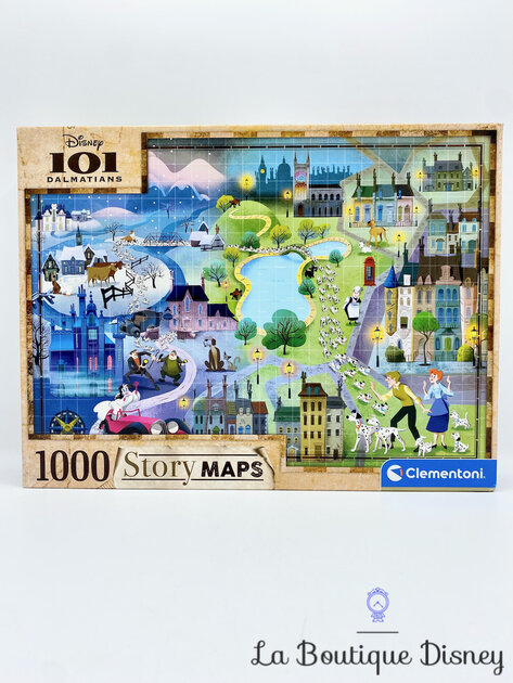 Puzzle 1000 Pièces Story Maps 101 Dalmatians Disney Clementoni N°39665 ...