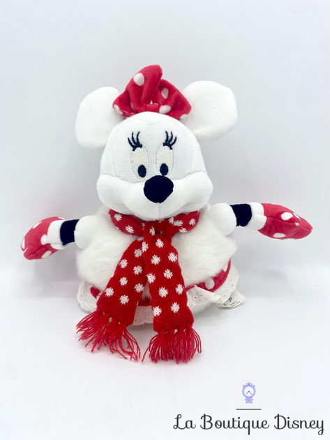 Peluche doudou de Noel Bonhomme de neige blanc rose 25 cm CMP Villard de  Lans