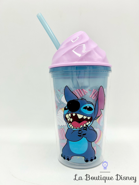 Gobelet réutilisable Disney Stitch 16 oz verre Libbey avec tasse à point  paille