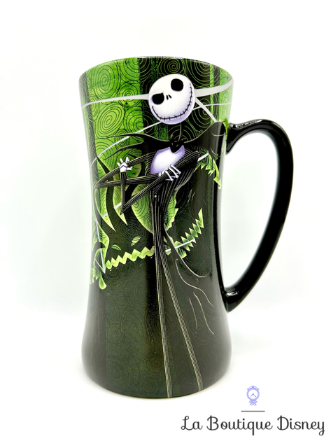 Mug Céramique 325ml Avec Dessous De Verre Bois - Motif Jack Et Sally (Noël), Lavable Lave-Vaisselle, Micro-Ondes