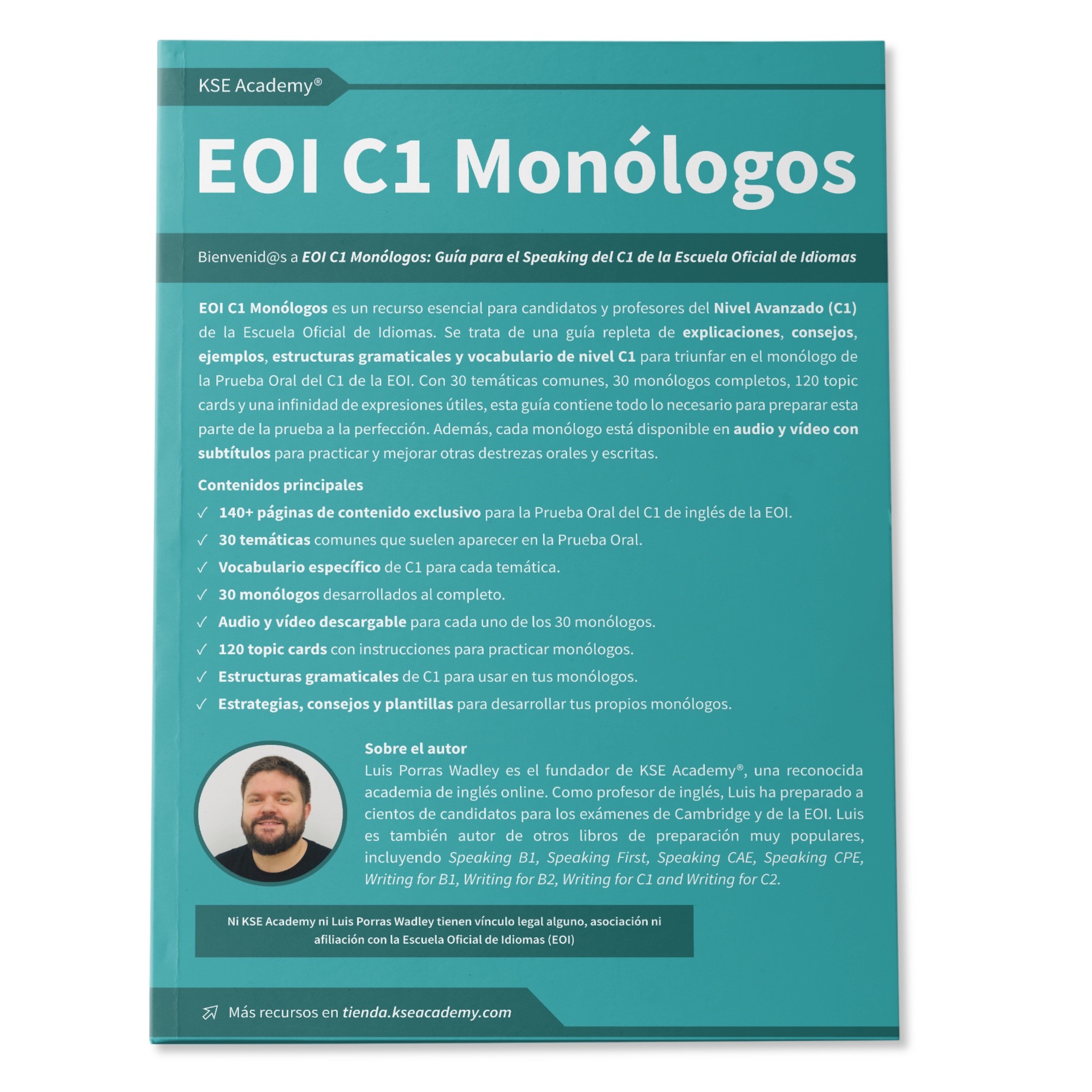 EOI C1 Monólogos - back cover mockup