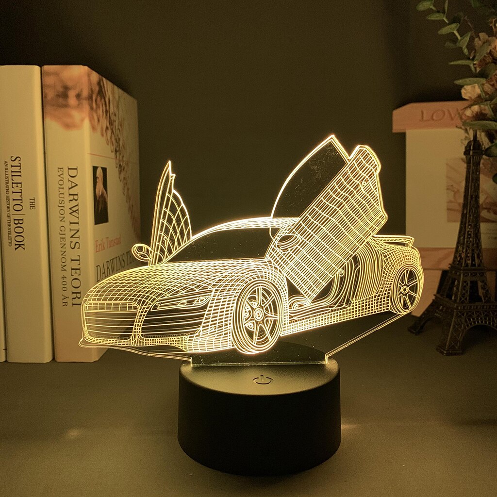 Lampe-d-illusion-3D-pour-voiture-de-sport-pour-chambre-d-enfant-veilleuse-de-couleur-changeante