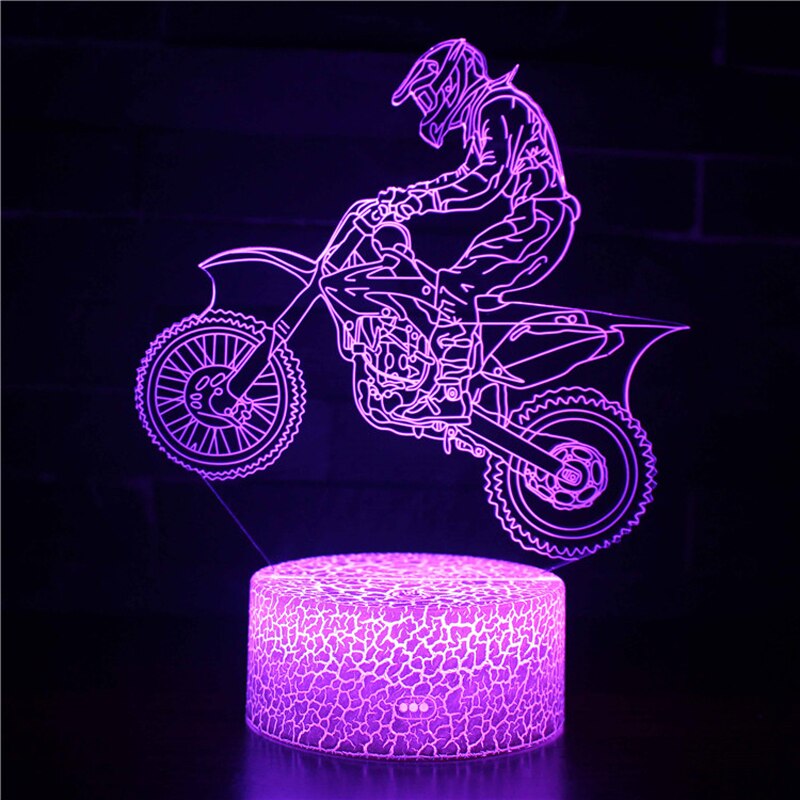 Lampe-de-Table-effet-d-illusion-3D-Collection-de-motos-t-l-commande-tactile-lumi-res