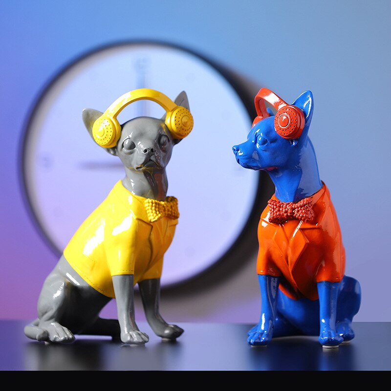Statue-de-Chihuahua-cr-ative-en-r-sine-Sculpture-de-couleur-chien-chiot-d-coration-de