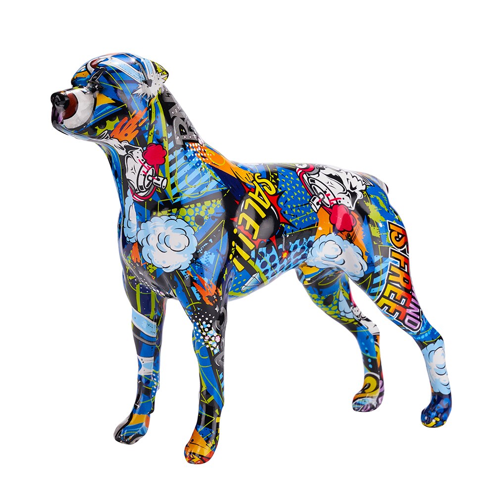 Rottweiler-d-coration-de-maison-en-r-sine-color-e-Art-cr-atif-d-coration-moderne