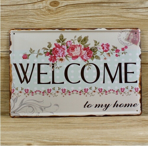 Affiche-de-bienvenue-Vintage-en-m-tal-signes-en-tain-d-coration-murale-de-jardin-de