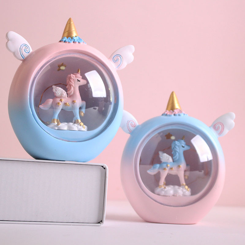 Veilleuse-licorne-en-r-sine-couleur-d-grad-cr-ative-Figurine-Miniature-d-corations-artisanales-cadeaux
