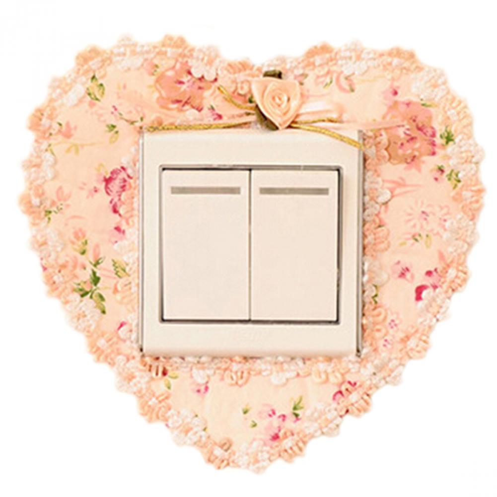 Autocollants-muraux-fleur-Rose-douce-en-dentelle-autocollant-mural-ours-mignon-cor-en-salon-chambre-coucher